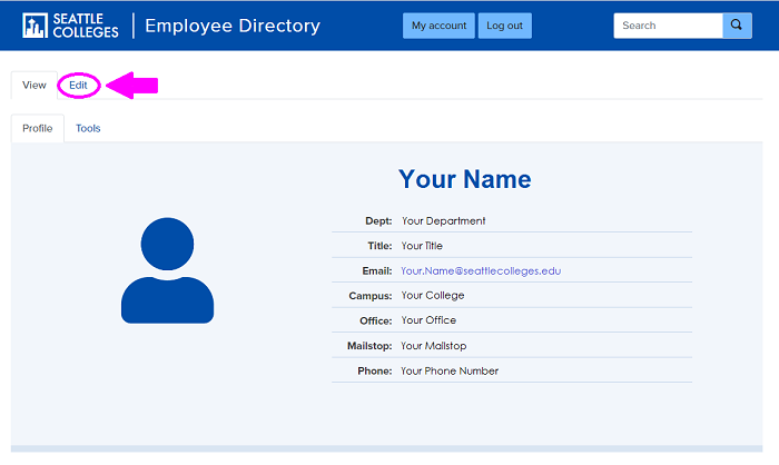 Employee Directory your account