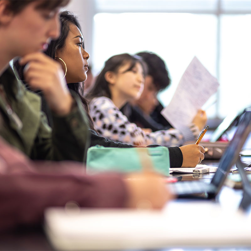 Students in lecture hall at Seattle Colleges