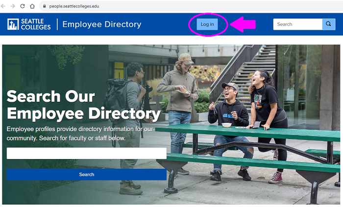 Employee Directory Log in