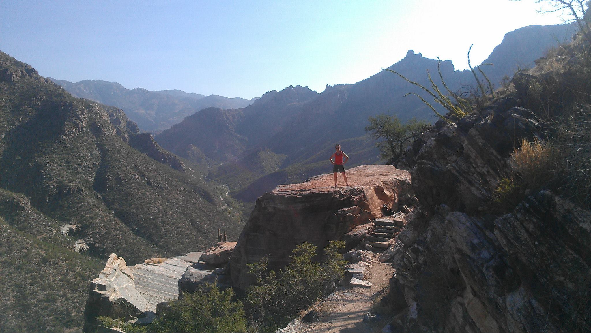 A photo of the instructor at Sabino Canyon, in Tucson, AZ